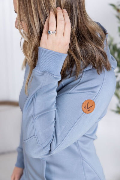 IN STOCK Scuba FullZip Hoodie - Dusty Blue