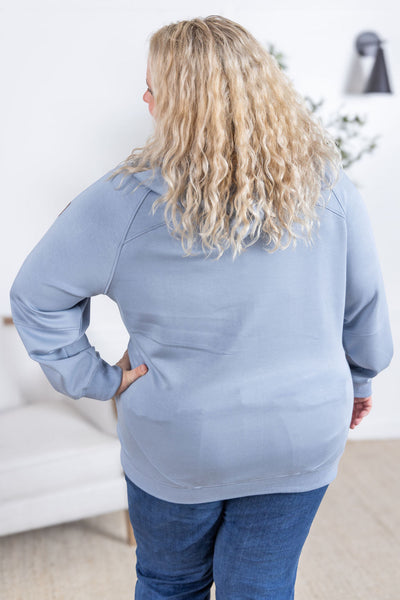 IN STOCK Scuba FullZip Hoodie - Dusty Blue