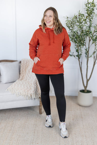 IN STOCK Vintage Wash Hoodie - Rust FINAL SALE