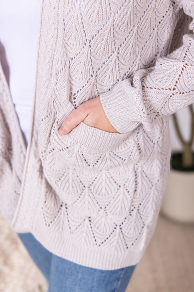 IN STOCK Open Knit Cardigan - Neutral