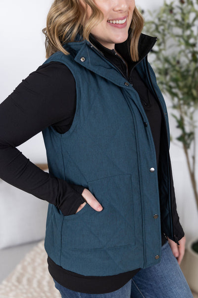 IN STOCK Remy Zip Up Vest - Teal