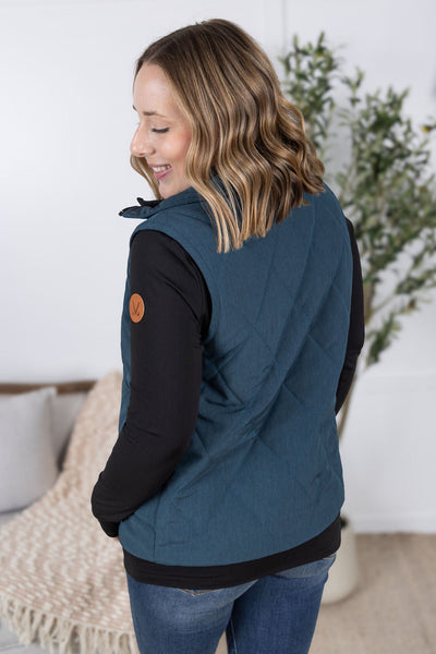 IN STOCK Remy Zip Up Vest - Teal