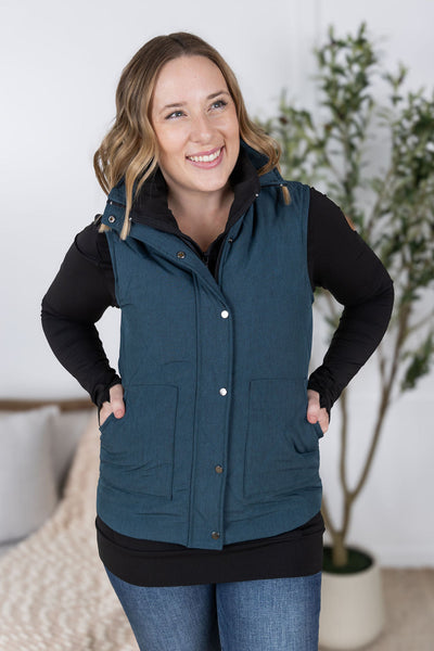 IN STOCK Remy Zip Up Vest - Teal