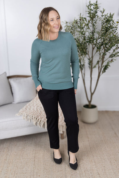 IN STOCK Ella Long Sleeve Top - Sage