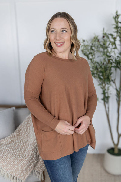 IN STOCK Naomi Pocket Sweater - Latte