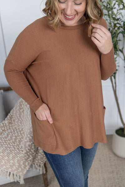 IN STOCK Naomi Pocket Sweater - Latte
