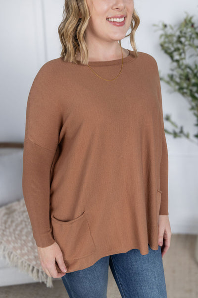 IN STOCK Naomi Pocket Sweater - Latte