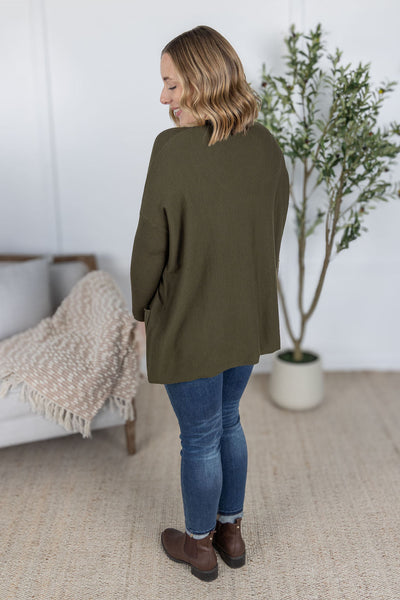 IN STOCK Naomi Pocket Sweater - Olive