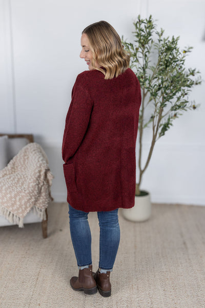 IN STOCK Madison Cozy Cardigan - Burgundy