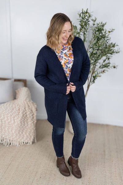 IN STOCK Madison Cozy Cardigan - Navy