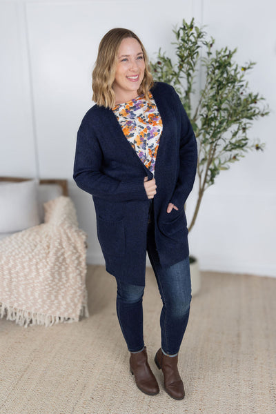IN STOCK Madison Cozy Cardigan - Navy