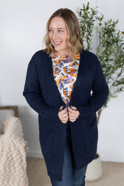 IN STOCK Madison Cozy Cardigan - Navy
