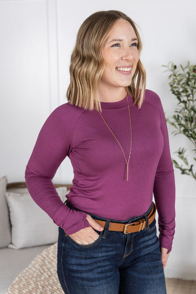 IN STOCK Blair Long Sleeve Top - Mulberry