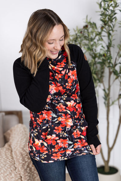 IN STOCK Zoey ZipCowl Sweatshirt - Sunset Floral
