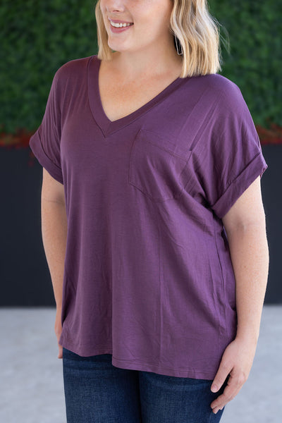 IN STOCK Sierra Pocket Top - Plum