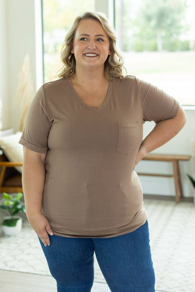 Sophie Pocket Tee - Mocha