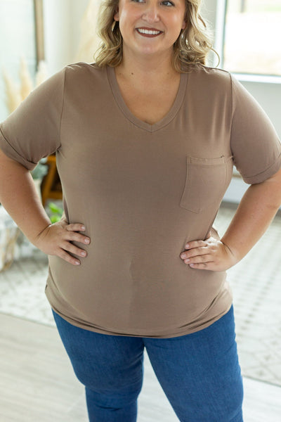 Sophie Pocket Tee - Mocha
