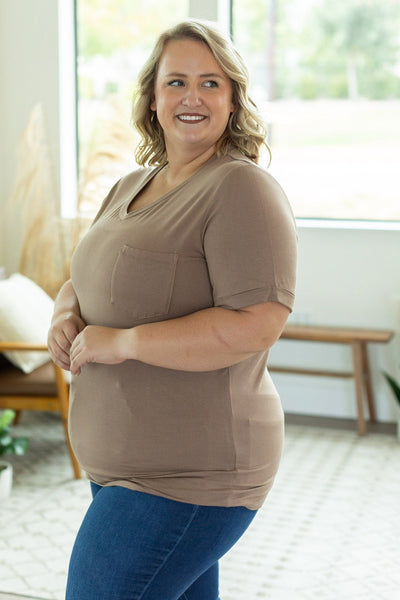 Sophie Pocket Tee - Mocha