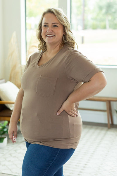 Sophie Pocket Tee - Mocha