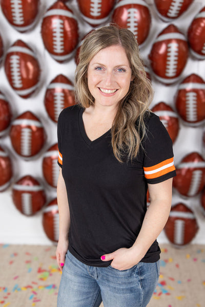 IN STOCK GameDay Tessa Short Sleeve Top - Cincinnati