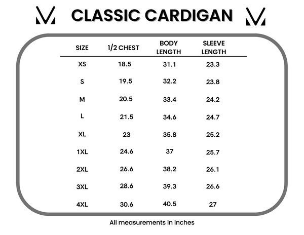 IN STOCK Classic Cardigan - Autumn Blossom
