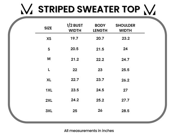 IN STOCK Striped Sweater Top - Ivory