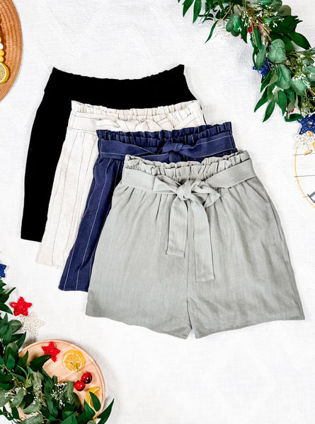 IN STOCK Libby Linen Shorts - Olive FINAL SALE