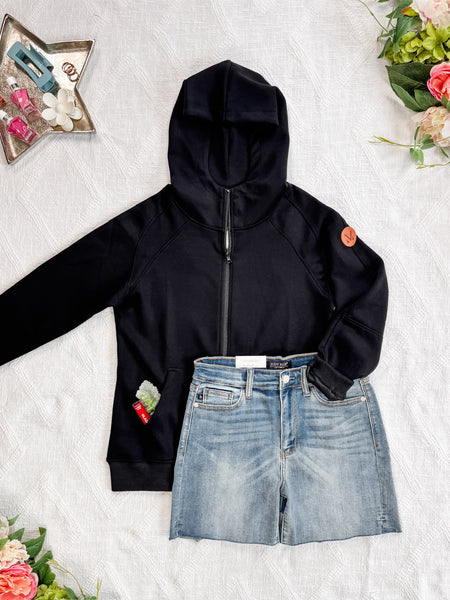 IN STOCK Scuba FullZip Hoodie - Black