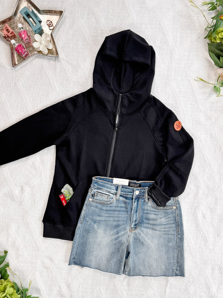 IN STOCK Scuba FullZip Hoodie - Black