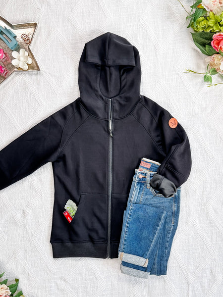 IN STOCK Scuba FullZip Hoodie - Black