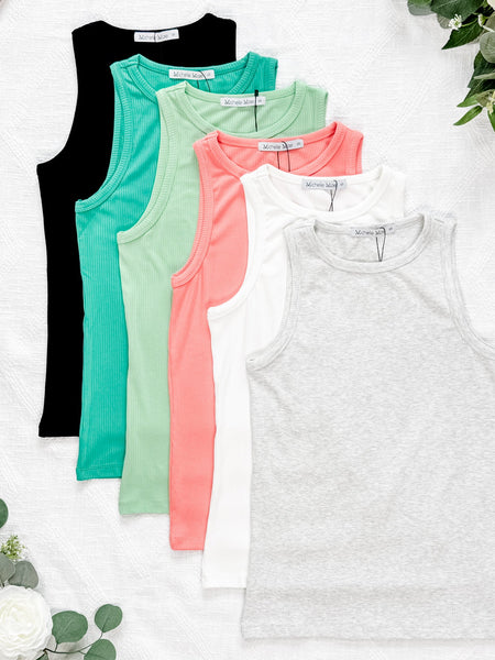 IN STOCK Tara Ribbed Tank - Black