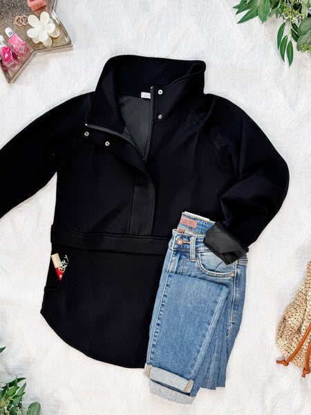 IN STOCK Mia Scuba Halfzip - Black