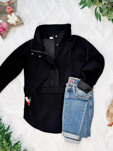 IN STOCK Mia Scuba Halfzip - Black