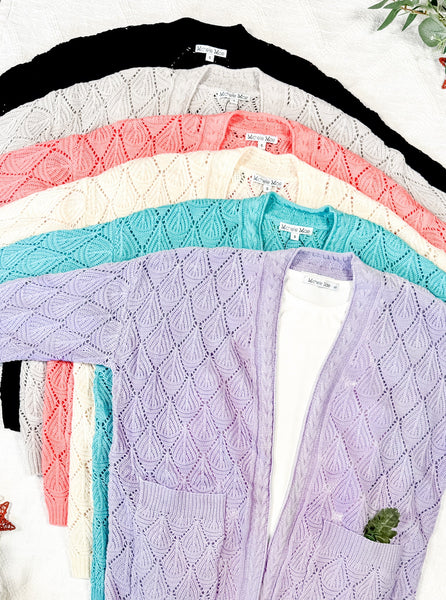 IN STOCK Open Knit Cardigan - Neutral