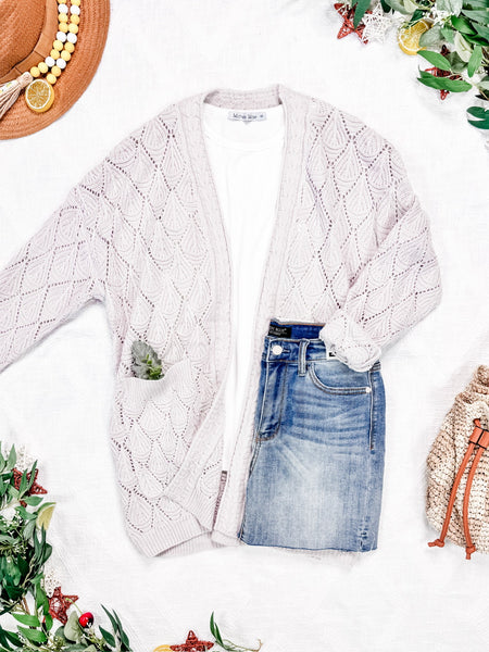 IN STOCK Open Knit Cardigan - Neutral