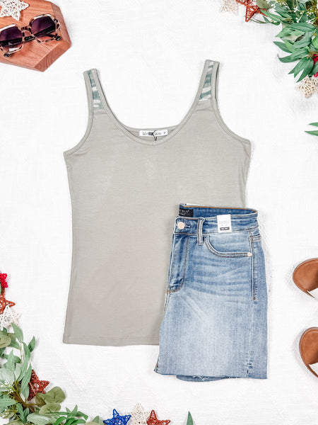 IN STOCK Poppy Tank - Olive and Camo FINAL SALE