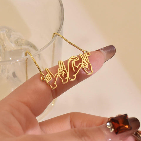 Sign Language Necklace- Preorder