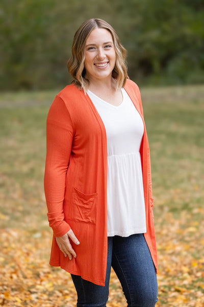 IN STOCK Classic Cardigan - Pumpkin FINAL SALE