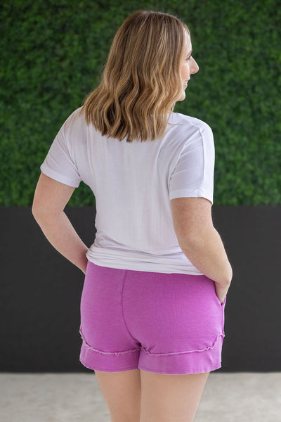 IN STOCK French Terry Stevie Shorts - Vivid Orchid FINAL SALE