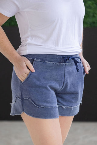 IN STOCK French Terry Stevie Shorts - Nautical Navy FINAL SALE