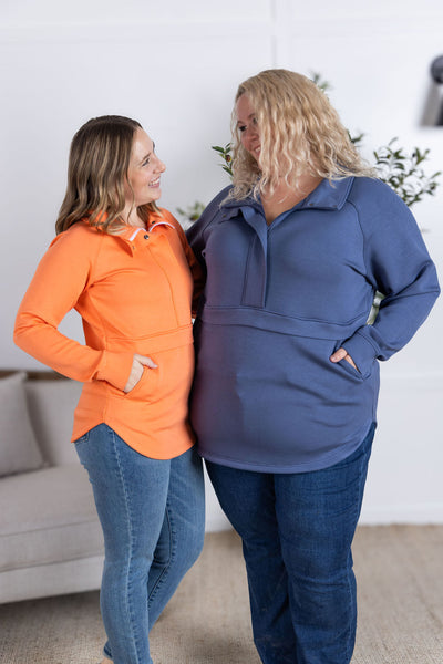 IN STOCK Mia Scuba Halfzip - Slate Blue
