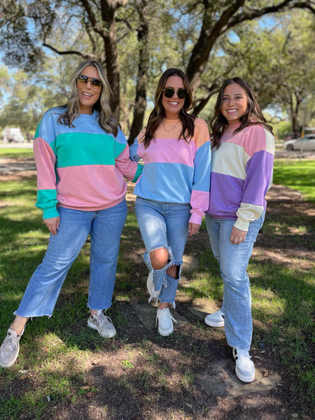 PREORDER: Finnley Colorblock Pullover in Four Colors