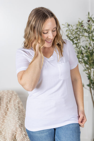 IN STOCK Sophie Pocket Tee - White