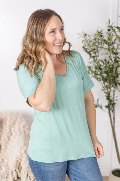 IN STOCK Bamboo V Neck Tee - Mint