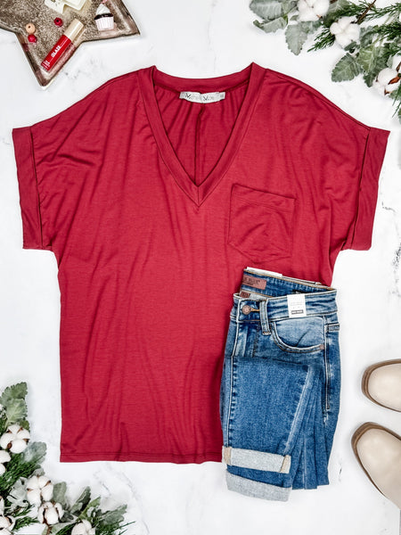 IN STOCK Sierra Pocket Top - Terra Cotta FINAL SALE