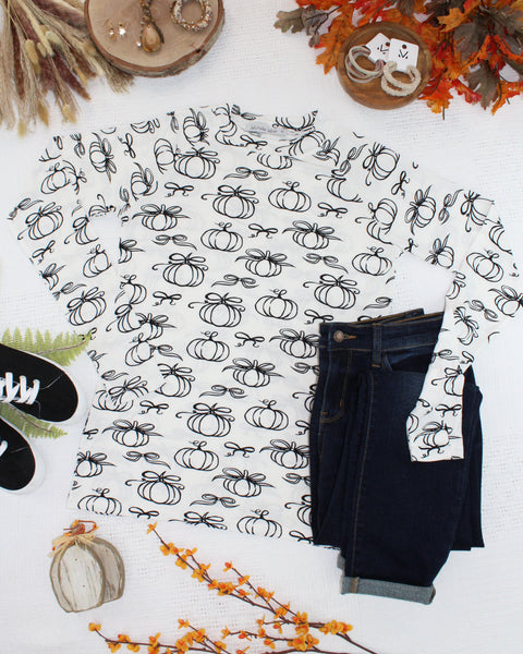 IN STOCK Blair Long Sleeve Top - Classic Pumpkins