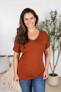 IN STOCK Chloe Cozy Tee - Rust