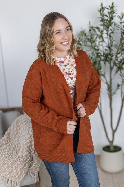 IN STOCK Billie Open Knit Cardigan - Rust