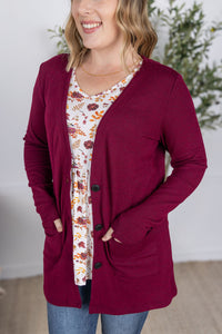 IN STOCK Cori Cardigan - Burgundy