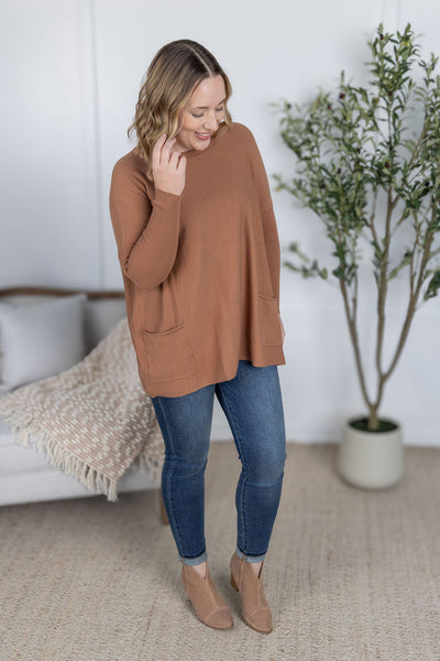 IN STOCK Naomi Pocket Sweater - Latte